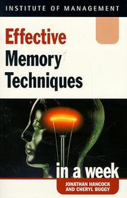 Cover of: Effective Memory Techniques in a Week (Successful Business in a Week)