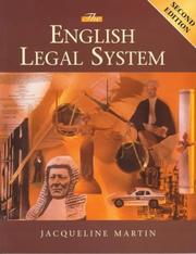 Cover of: The English Legal System by Jacqueline Martin