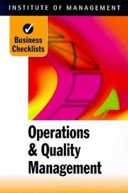 Cover of: Operations and Quality Management (Business Checklists)