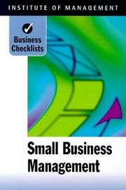 Cover of: Small Business Management (Business Checklists)