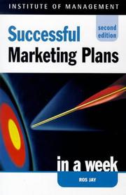 Cover of: Successful Marketing Plans in a Week (Successful Business in a Week) by Ros Jay