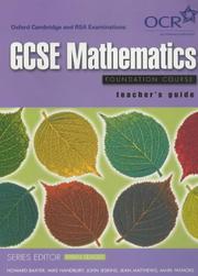 Cover of: Gcse Mathematics a for Ocr Foundation (Gcse Mathematics a for Ocr)