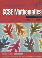 Cover of: Gcse Mathematics a for Ocr Higher (Gcse Mathematics a for Ocr) by Howard Baxter, Michael Handbury