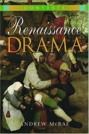 Cover of: Renaissance drama