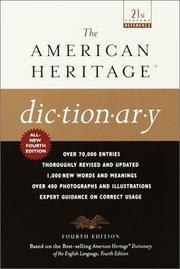 Cover of: The American Heritage dictionary. by 