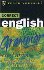 Cover of: Correct English