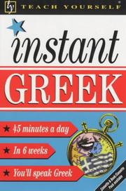 Cover of: Instant Greek (Teach Yourself) by Elisabeth Smith