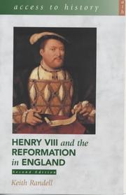 Cover of: Henry VIII and the Reformation in England (Access to History)