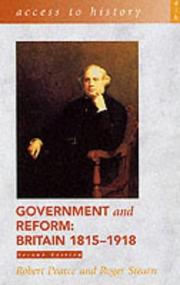 Cover of: Government and Reform by Robert Pearce, Roger Stearn
