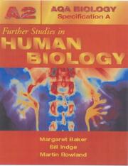 Cover of: Absa A2 Further Studies in Human Biology (Aqa Human Biology Specification a)