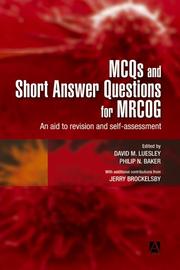 Cover of: MCQs and Short Answer Questions for MRCOG: An Aid to Revision and Self-Assessment (Hodder Arnold Publication)