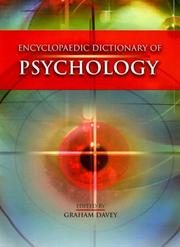 Cover of: Encyclopaedic Dictionary of Psychology by Graham Davey