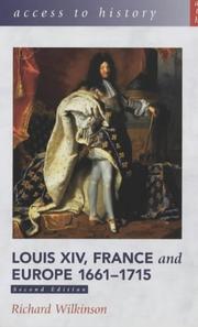 Cover of: Louis XIV, France and Europe 1661-1715