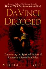 Cover of: Da Vinci Decoded: Discovering the Spiritual Secrets of Leonardo's Seven Principles