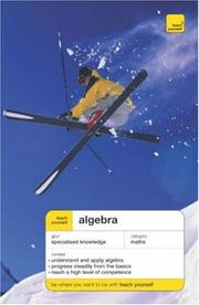 Cover of: Teach Yourself Algebra (Teach Yourself Mathematics)