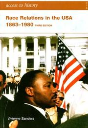Cover of: Race Relations in the USA 1863-1980 by Vivienne Saunders