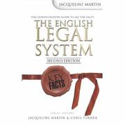 Cover of: English Legal System by Jacqueline Martin