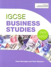 Cover of: IGCSE Business Studies