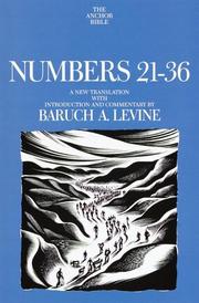 Cover of: Numbers 21-36 by Baruch A. Levine