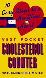 Cover of: Vest pocket cholesterol counter by Susan Kagen Podell