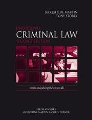 Cover of: Unlocking Criminal Law (Unlocking the Law) by Jacqueline Martin, Tony Storey