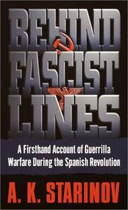 Cover of: Behind fascist lines by A. K. Starinov