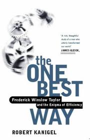 Cover of: THE ONE BEST WAY by Robert Kanigel