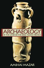 Cover of: Archaeology of the Land of the Bible by Amihay Mazar