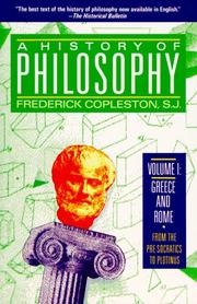 Cover of: History of Philosophy, Volume 1 (History of Philosophy) by Frederick Charles Copleston