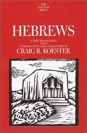 Cover of: Hebrews: a new translation with introduction and commentary