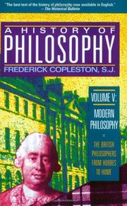 Cover of: History of Philosophy, Volume 5 by Frederick Charles Copleston