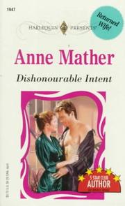 Cover of: Dishonorable Intent
