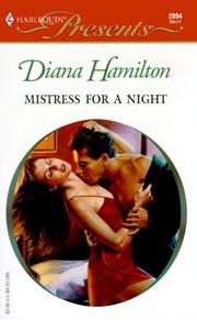 Cover of: Mistress for a Night (Harlequin Presents 2094) (Do Not Disturb)