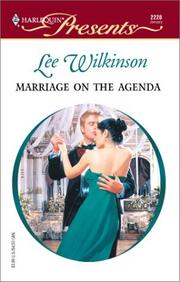Cover of: Marriage On The Agenda by Lee Wilkinson