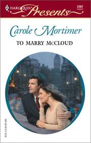 Cover of: To Marry McCloud  (Bachelor Cousins)