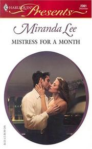 Cover of: Mistress For A Month: Three Rich Men, Book 2