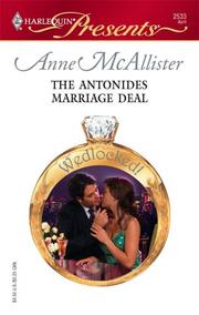 Cover of: The Antonides Marriage Deal by Anne McAllister