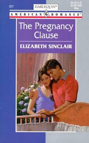 Cover of: The Pregnancy Clause by Elizabeth Sinclair