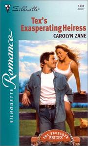 Cover of: Tex'S Exasperating Heiress (The Brubaker Brides) by Carolyn Zane