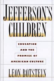 Cover of: Jefferson's children: education and the promise of American culture