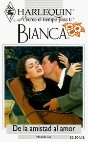 Cover of: De La Amistad al Amor (Bianca, No 119)