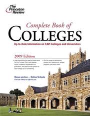 Cover of: Complete Book of Colleges, 2009 Edition (College Admissions Guides)