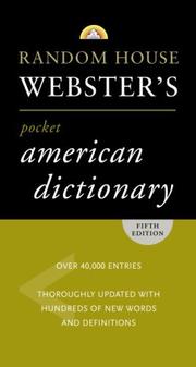 Cover of: Random House Webster's Pocket American Dictionary, Fifth Edition