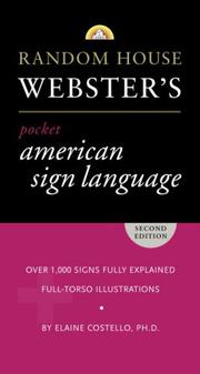 Cover of: Random House Webster's Pocket American Sign Language Dictionary
