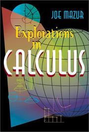 Cover of: Explorations in Calculus by J. Mazur