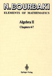 Cover of: Algebra II by Nicolas Bourbaki