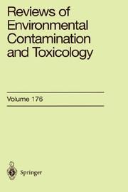 Cover of: Reviews of Environmental Contamination and Toxicology / Volume 183 (Reviews of Environmental Contamination and Toxicology) by Springer