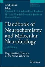 Cover of: Handbook of Neurochemistry and Molecular Neurobiology by 