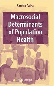 Cover of: Macrosocial Determinants of Population Health