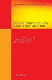 Cover of: V-Invex Functions and Vector Optimization